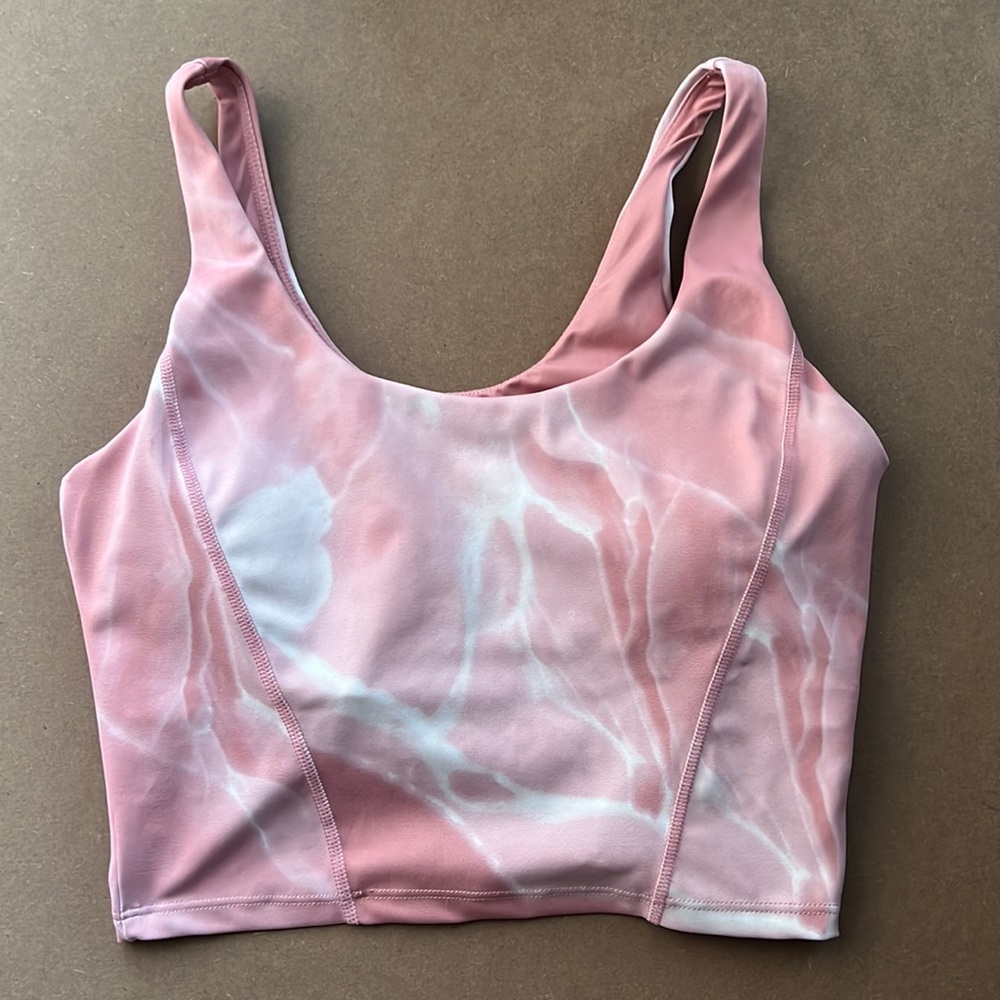 BuffBunny Pink Marble Crop Tank